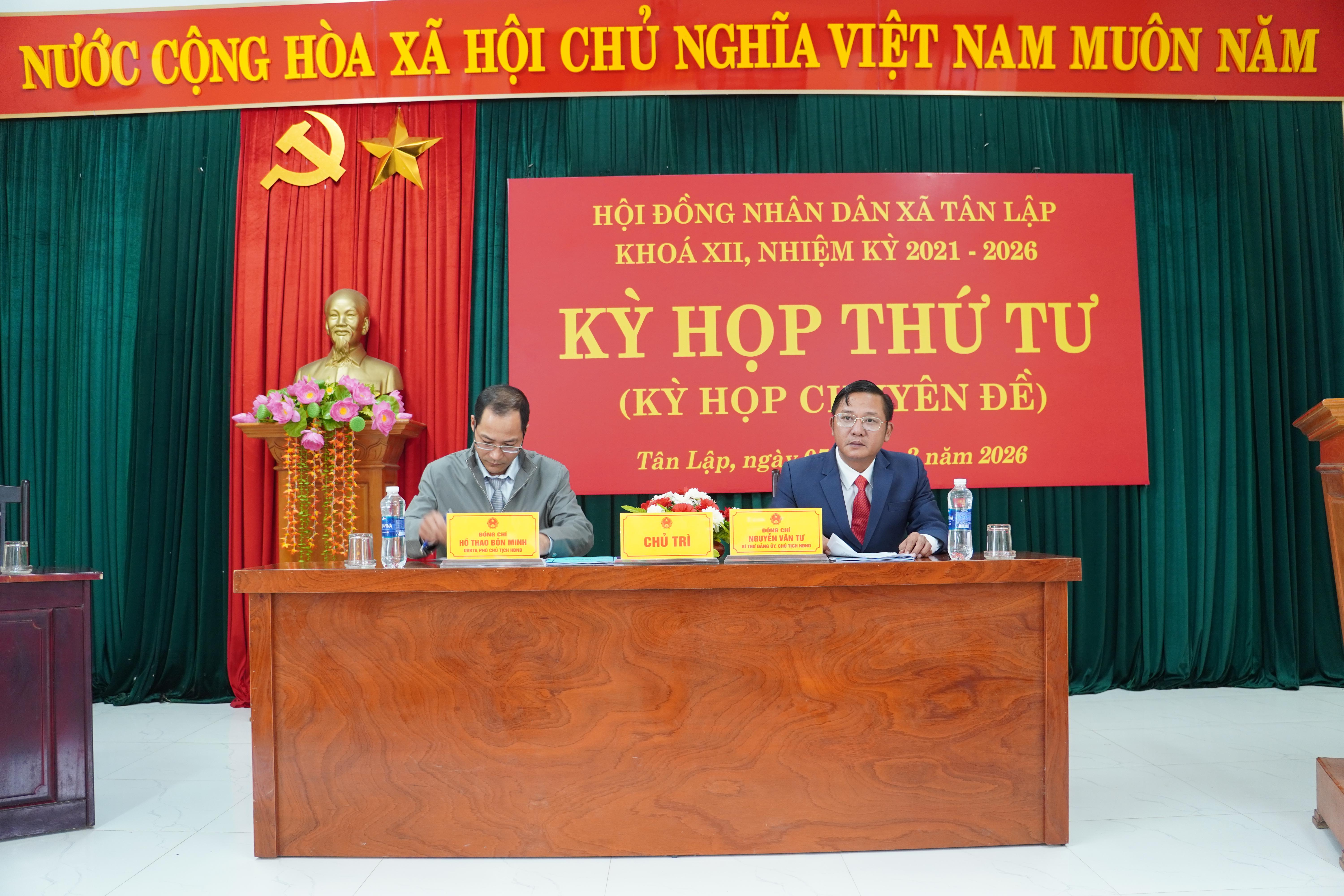 HĐND XÃ TÂN LẬP TỔ CHỨC KỲ HỌP THỨ 4, KHÓA XII, NHIỆM KỲ 2021 – 2026